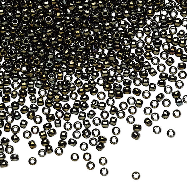 Seed bead, TOHO BEADS®, glass, pkg/250g, #11 round, opaque metallic iris brown (TR-11-83). image number 0