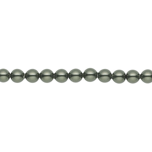 Pearl 100pk dark green, Crystal Passions® 4mm round 5810 image number 0