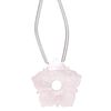 Rose quartz 1pkg1, hand-cut top-drilled carved flower bead natural 20x20mm / 4mm center hole image number 0
