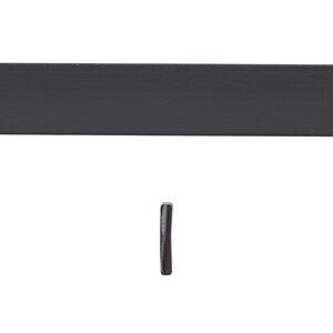 Cord, silicone, black, 10x1.7mm flat. Sold per pkg of 1 yard.