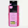 Pouch, canvas / elastic / VELCRO®, pink / purple / black, 14x9-1/2 inches with hook and loop closure with wraparound strap. Sold individually. image number 1