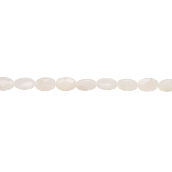 Rose quartz 1pkg1, faceted puffed oval bead natural, 15 inch 21x14mm image number 1