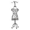 Display, necklace, steel, black, 38 x 9-1/2 x 9-1/2 inch female torso with 5 attached hangers. Sold individually. image number 0
