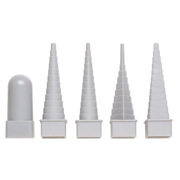 Wire mandrel, plastic, grey, 4-3/4 x 1-1/4 assorted shapes with 3 x 1-1/4 interchangeable handle. Sold per 5-piece set. image number 0