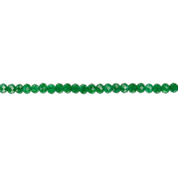 Bead, green onyx (dyed), 2mm faceted round with 0.4-0.6mm hole, B+ grade, Mohs hardness 6-1/2 to 7. Sold per 12-inch strand. image number 0