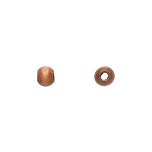 Bead, painted sugar maple (coated), brown, 6x5mm hand-cut rondelle. Sold per pkg of 450-500.