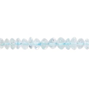Quartz crystal 1pkg1, hand-cut saucer bead 14 inch 4x2mm-7x4mm