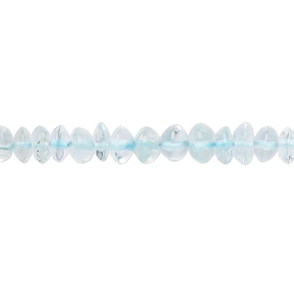 Quartz crystal 1pkg1, hand-cut saucer bead 14 inch 4x2mm-7x4mm image number 0