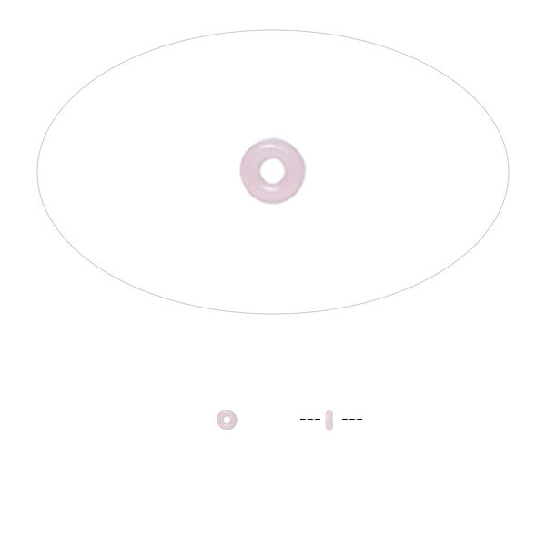 Component, Oh! Ring™, silicone, baby pink, 1.5mm round with 0.5mm hole. Sold per pkg of 1,000. image number 0