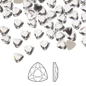 Flat back 12pk crystal foil back, Crystal Passions® 5mm trilliant 2472