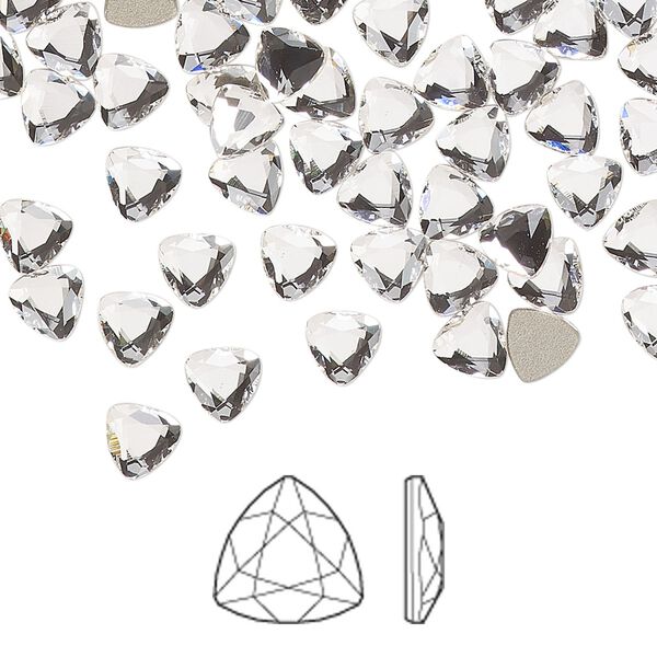 Flat back 12pk crystal foil back, Crystal Passions® 5mm trilliant 2472 image number 0