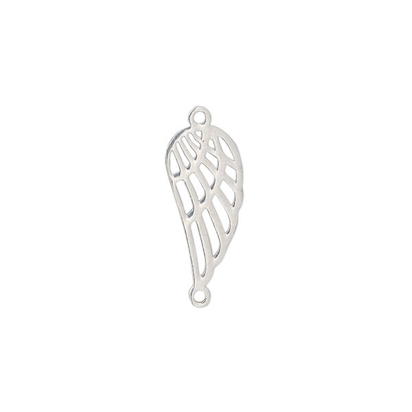Link, stainless steel, 18.5x8.5mm double-sided wing. Sold per pkg of 2. image number 0