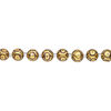 Bead, glass 1pkg8, gold and brown, 14mm hand-painted round. image number 1