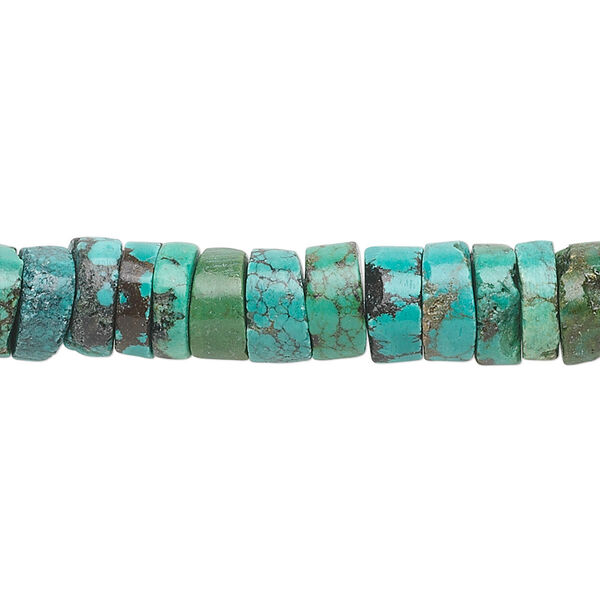 Turquoise 1pkg1, heishi bead C grade, 15.5-16 inch 8x4mm image number 0