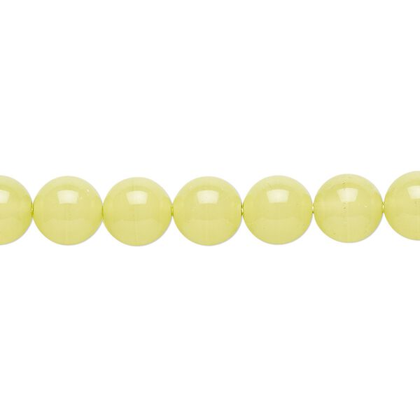 Bead, Czech dipped décor glass druk, mint, 8mm round. Sold per 15-1/2" to 16" strand. image number 0