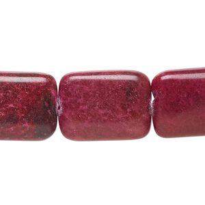 Riverstone 1pkg1, puffed rectangle bead 7 inch 20x15mm