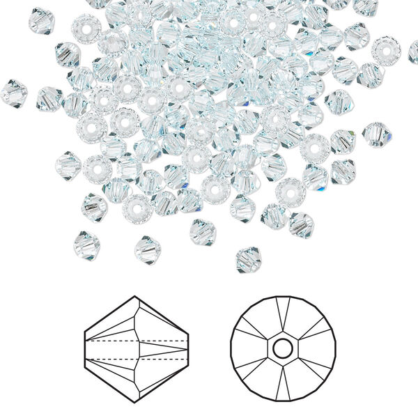Bead 1440pk light Azore, Swarovski® 3mm XILION bicone 5328 image number 0