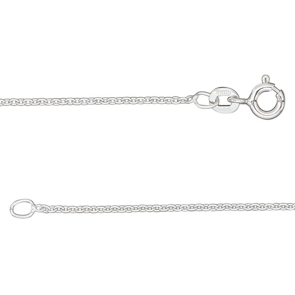 Chain, Gossamer™, sterling silver, 1.2mm round cable, 18 inches. Sold individually. image number 0