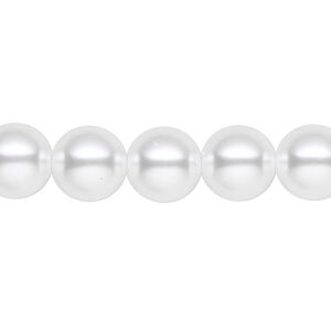 Pearl 2pk white, Celestial Crystal® 10mm round 15.5-16 inch