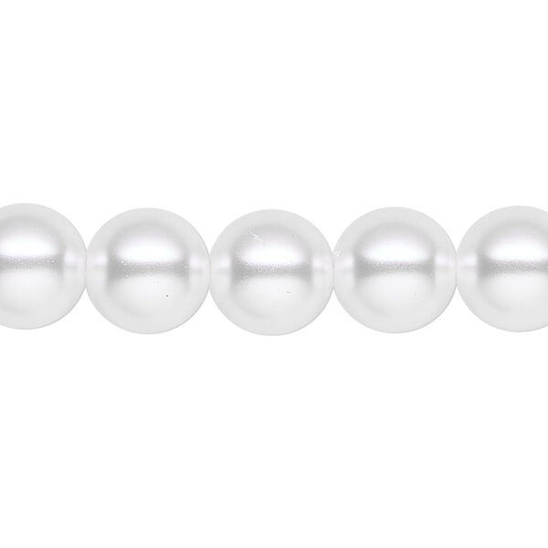 Pearl 2pk white, Celestial Crystal® 10mm round 15.5-16 inch image number 0