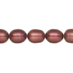 Freshwater pearl 1pkg1, rice, 15 inch rhubarb 8-9mm cultured