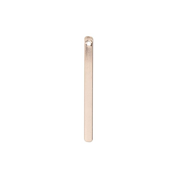 Drop, 14Kt rose gold-filled, 26x2mm bar. Sold per pkg of 6. image number 0