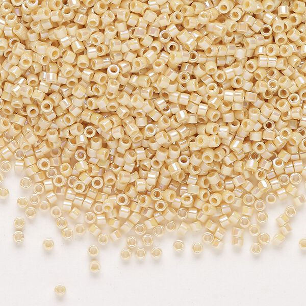 Seed bead, Delica®, glass, pkg/7.5g, #11 round, opaque rainbow pear (DB-1571). image number 0