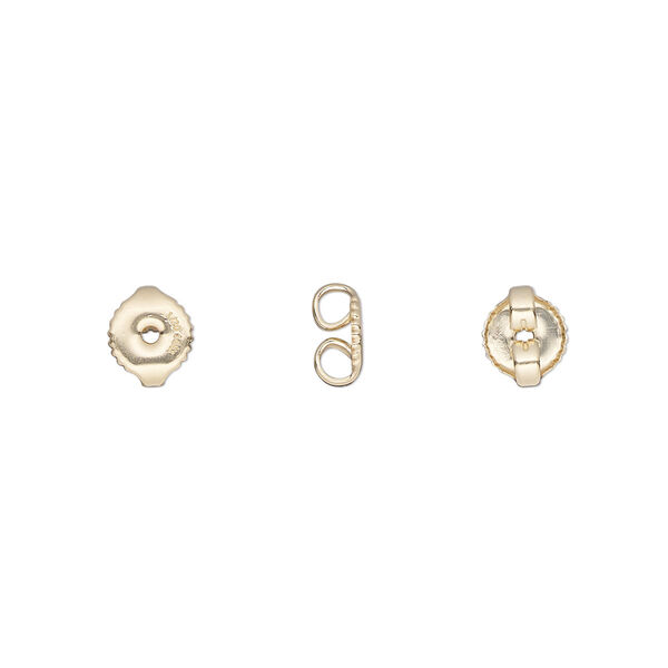 Earnut, 14Kt gold-filled, 6.5 x 5.5mm. Sold per pair. image number 0