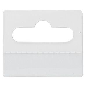 Hang tab, plastic and adhesive, 1-3/4 x 1-1/2 inch rectangle. Sold per pkg of 40.