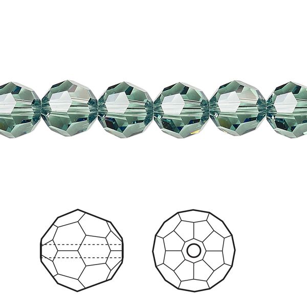 Bead 12pk erinite, Crystal Passions® 8mm round 5000 image number 0