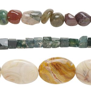 Multi-agate / multi-jasper 1pkg3, mixed shape bead natural 14 inch mix 4x4mm-18x13mm