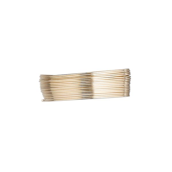 Wire, 12Kt gold-filled, half-hard round, 26 gauge. Sold per 25-foot spool. image number 0
