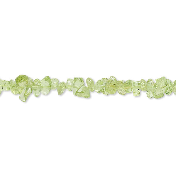 Bead, peridot (natural), mini chip, Mohs hardness 6-1/2 to 7. Sold per 34-inch strand. image number 0