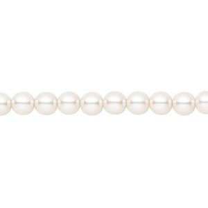 Pearl 50pk white, Preciosa Czech crystal 5mm round