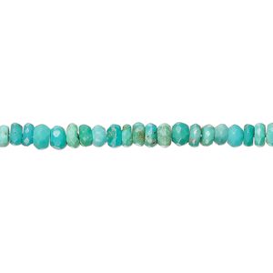 Turquoise 1pkg1, faceted rondelle bead 13 inch 4x2mm-4x3mm