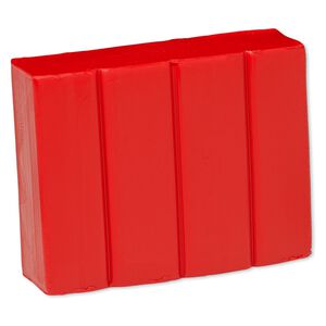 Polymer clay, Sculpey® PREMO, pkg/2 ounces, cadmium red hue.