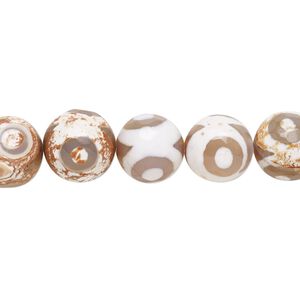 Agate 1pkg1, faceted round bead 8 inch 10mm