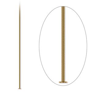 Head pin, antique gold-plated brass, 2 inches, 24 gauge. Sold per pkg of 500.