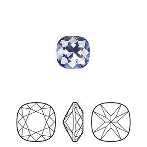 Fancy stone 2pk tanzanite foil back, Preciosa MAXIMA Czech crystal rhinestone 10mm cushion square
