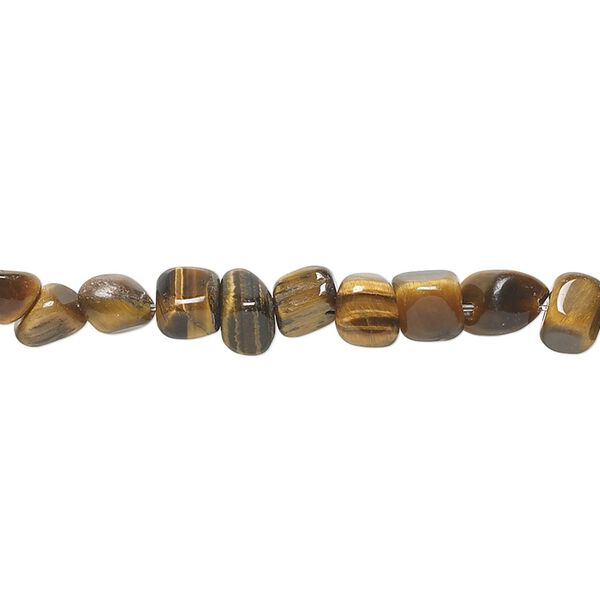 Tigereye 1pkg1, pebble bead natural 15.5-16 inch small image number 0