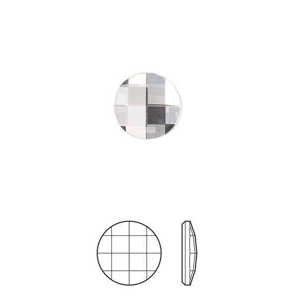 Flat back 144pk crystal foil back, Preciosa MAXIMA Czech crystal rhinestone 10mm chessboard round image number 0