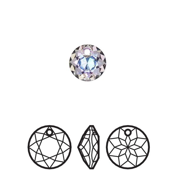 Drop 72pk crystal vitrail light P, Swarovski® 8mm pendant classic cut 6430 image number 0