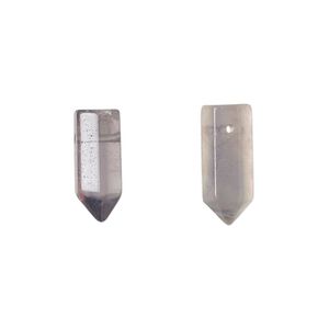 Rainbow fluorite 1pkg2, hand-cut top-drilled point bead natural 16x5mm-19x6mm