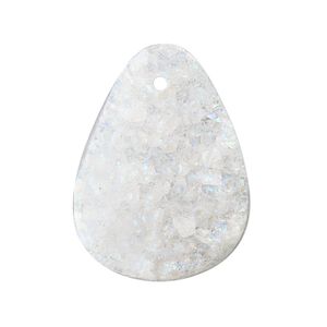 Druzy agate 1pkg1 electrocoated AB hand-cut freeform focal 28x20mm-38x26mm