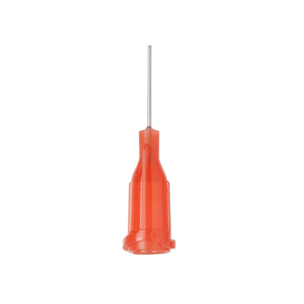 Syringe tip, polypropylene and stainless steel, red, 24-gauge tip. Sold per pkg of 20. image number 0