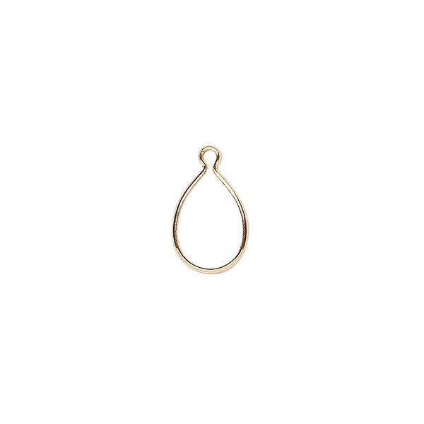 Drop, Wrap-Tite®, 14Kt gold-filled, 10x7mm pear bezel setting. Sold per pkg of 2. image number 0
