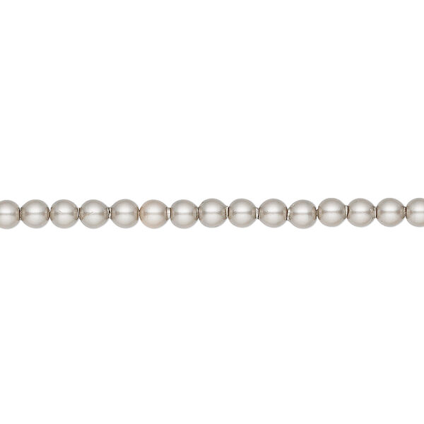 Pearl 100pk platinum, Crystal Passions® 3mm round 5810 image number 0