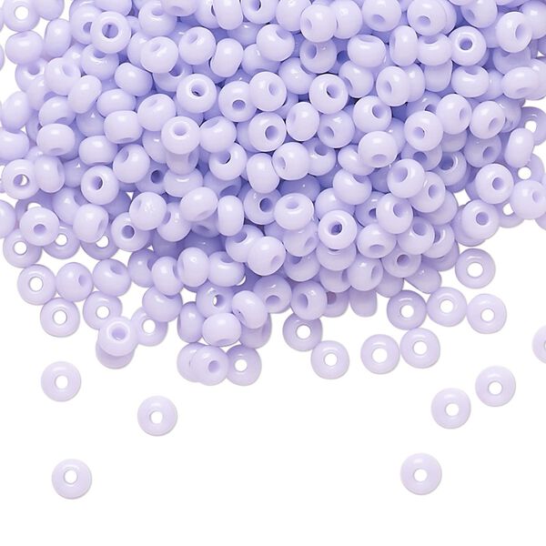 Seed bead, Preciosa Ornela Czech glass, pkg/50g, #8 rocaille, opaque lilac, (23420). image number 0