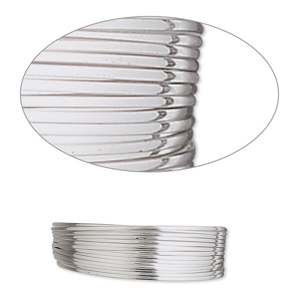 Wire, stainless steel, soft, half-round, 22 gauge. Sold per pkg of 15 meters. image number 0