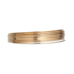 Wire, 12Kt gold-filled, half-hard, square, 24 gauge. Sold per pkg of 5 feet.
